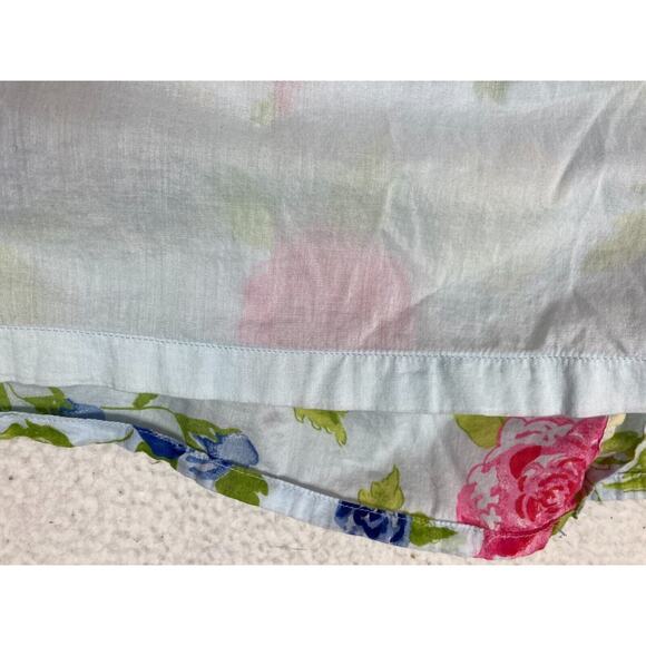 Bobbie Brooks Woman 100% Cotton Short Sleeve Button Up Shirt Blue Floral 22-24W - Picture 13 of 16